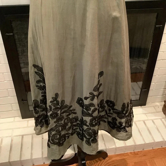 #102 Gorgeous Chicos Cotton/Silk Skirt Sz 4 - Picture 6 of 8